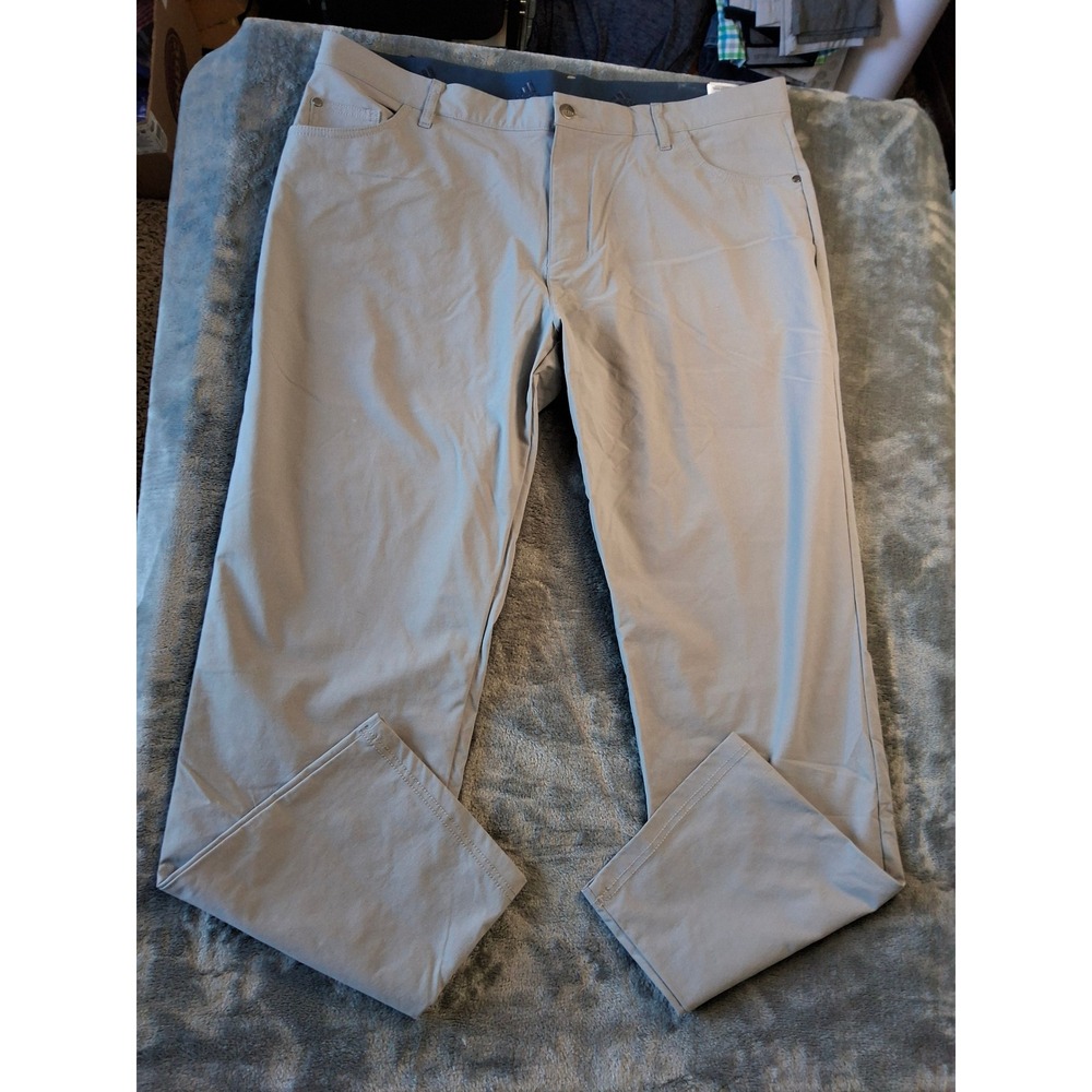 Adidas Primegreen Mens Golf Pants Grey 40x32‎ Five Pocket Performance Trousers